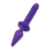 Together Double Pleasure 11’’ Double-Ended Dildo & Butt Plug - Purple - Dongs & Dildos