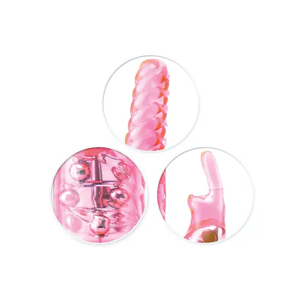 Total Ecstasy Triple Stimulator Vibe - Pink - Vibrators