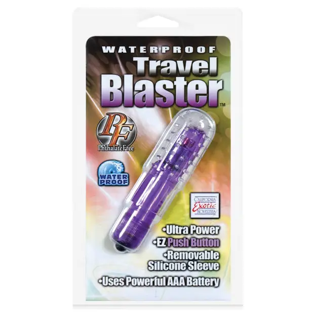 Travel Blaster w/Silicone Sleeve Waterproof - Purple - Stimulators