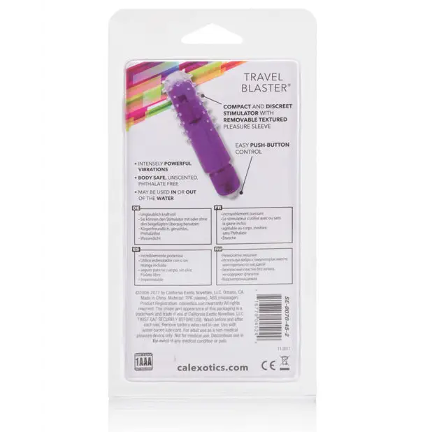 Travel Blaster w/Silicone Sleeve Waterproof - Purple - Stimulators