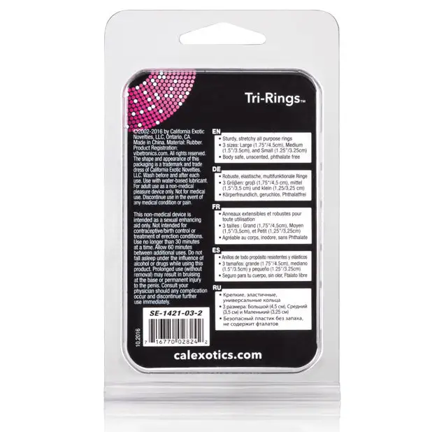 Tri-Rings - Black - Penis Enhancement