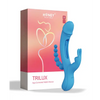 Trilux Kinky Finger Rabbit Vibrator with Anal Beads - Blue