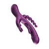 Trilux Kinky Finger Rabbit Vibrator with Anal Beads - Purple