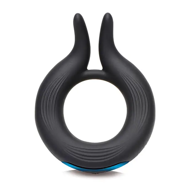 Trinity Men 10X Cock Viper Dual Stimulation Silicone Cock Ring, Black