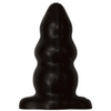 Triple Ripple Butt Plug - Large Black - Anal Products