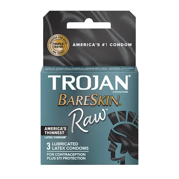 Trojan BareSkin Raw Condom, Pack of 3