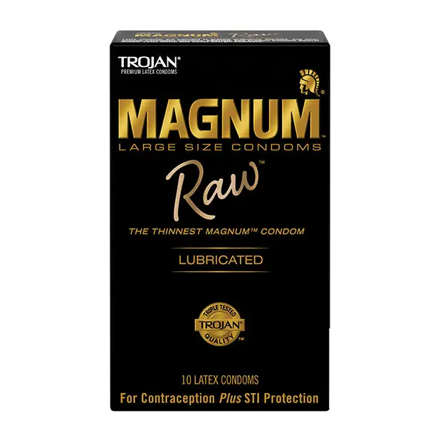Trojan Magnum Raw Condoms, Pack of 10