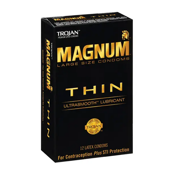 Trojan Magnum Thin Condom, Pack of 12