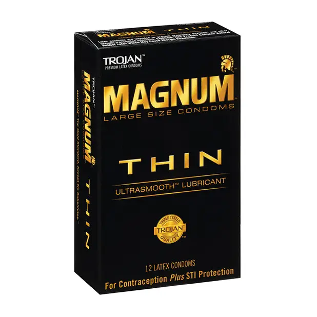 Trojan Magnum Thin Condom - Pack of 12 - Condoms