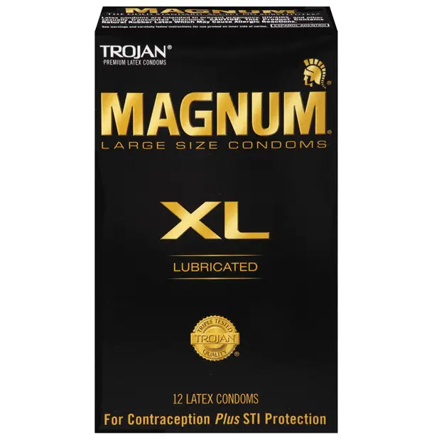 Trojan Magnum XL Lubricated Condom - Box of 12 - Condoms