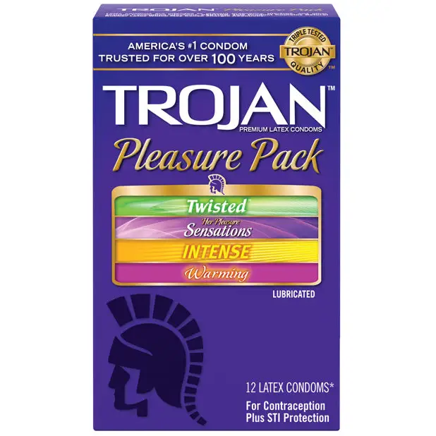 Trojan Pleasure Condoms - Asst. Box of 12 - Condoms