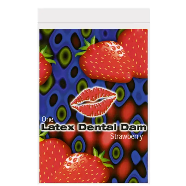 Trust Dam Latex Dental Dam - Strawberry - Condoms