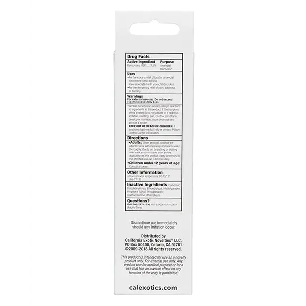 Tush Eze Desensitizing Gel - 1.5 oz - Anal Products