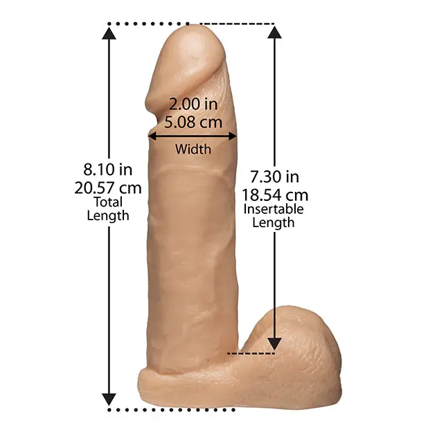 Ultra Harness 2 Set 3 w/8’’ Realistic Dong & Powder - Strap Ons