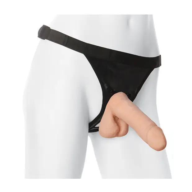 Ultra Harness 2 w/7’’ Ultraskyn Cock - White - Strap Ons