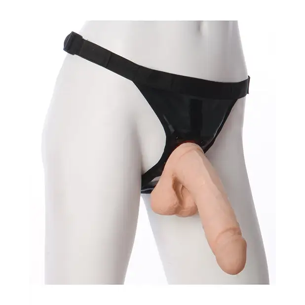 Ultra Harness 2 w/8’’ Ultraskyn Cock - White - Strap Ons