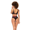 Underwire Bra Top & High Waisted Bottom Black L/XL - Lingerie - Packaged