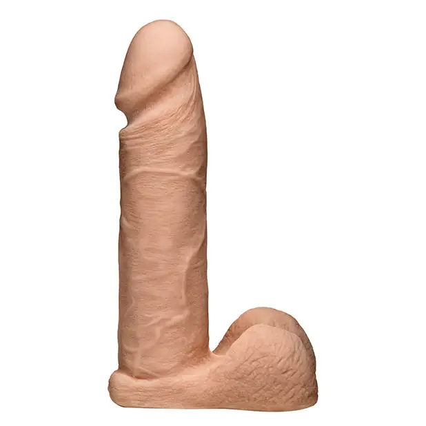 Vac-U-Lock 8’’ Ultraskyn Cock & Balls Attch. - White - Strap Ons