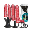 Vac-U-Lock Vibrating Crystal Jellies Set w/Wireless Remote - Pink - Dongs & Dildos