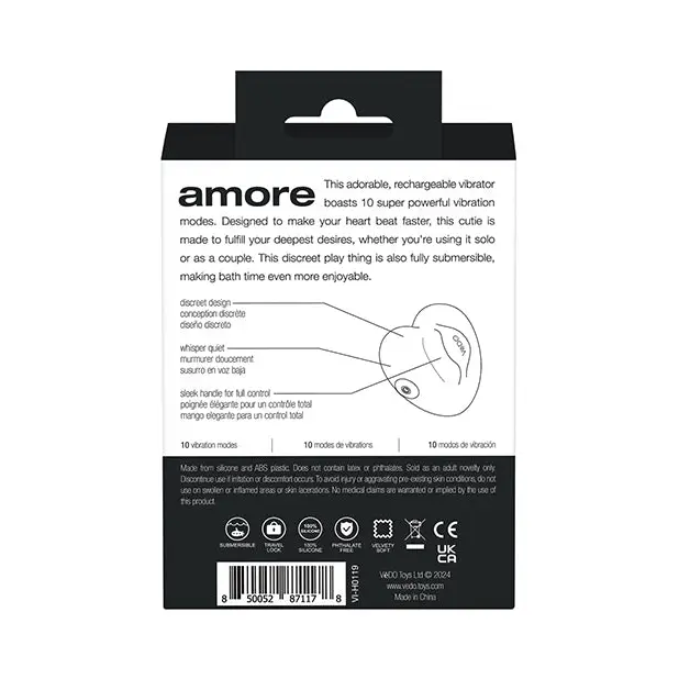 VeDo Amore Rechargeable Pleasure Vibe - Black