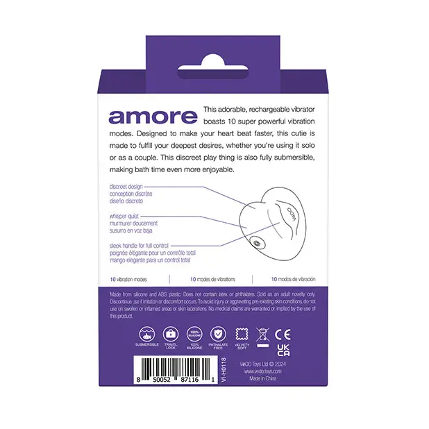 VeDo Amore Rechargeable Pleasure Vibe - Purple