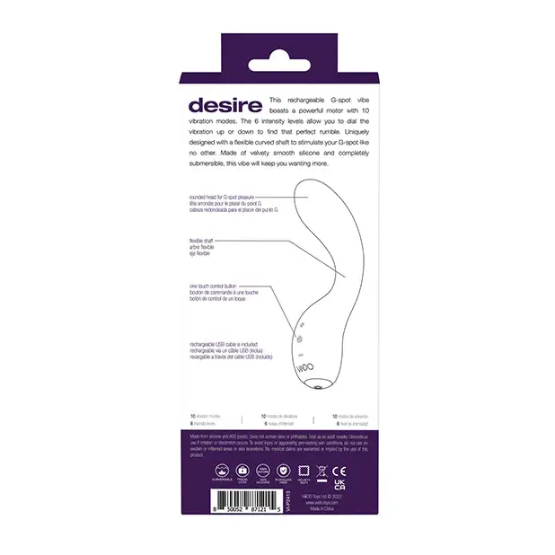 VeDo Desire Rechargeable G-Spot Vibe - Purple