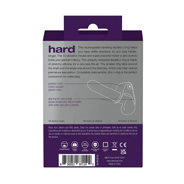 VeDo Hard Rechargeable C-Ring - Purple