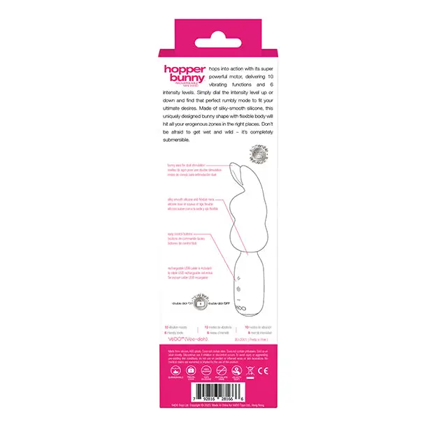 VeDO Hopper Bunny Rechargeable Mini Wand - Pink