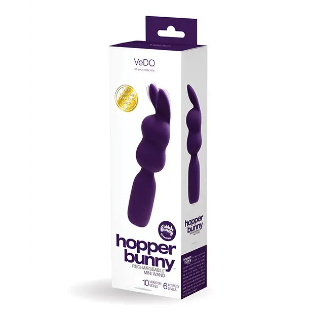 VeDO Hopper Bunny Rechargeable Mini Wand - Purple - Vibrators