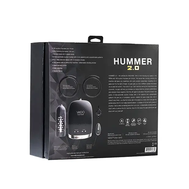 VeDO Hummer 2.0 Masturbator - Black - Dolls & Masturbators