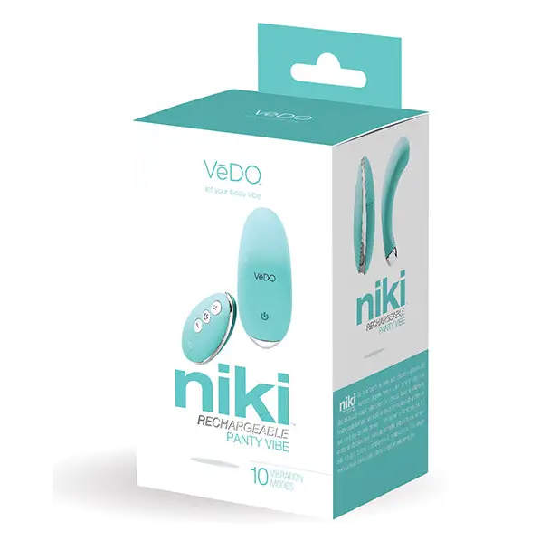 VeDO Niki Rechargeable Panty Vibe - Tease Me Turquoise - Stimulators