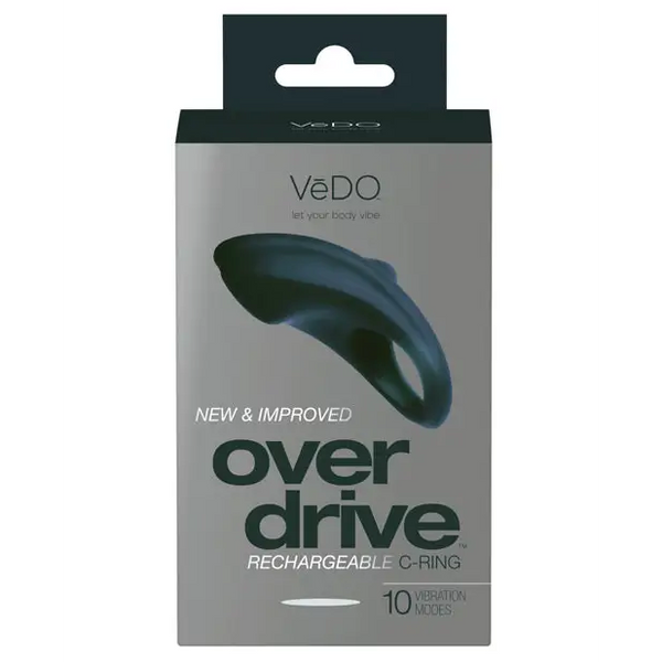 VeDO Overdrive Plus Rechargeable C Ring - Just Black - Stimulators