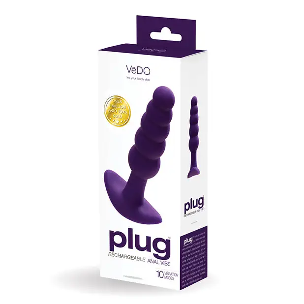 VeDO Plug Rechargeable Anal Plug - Purple - Anal Products