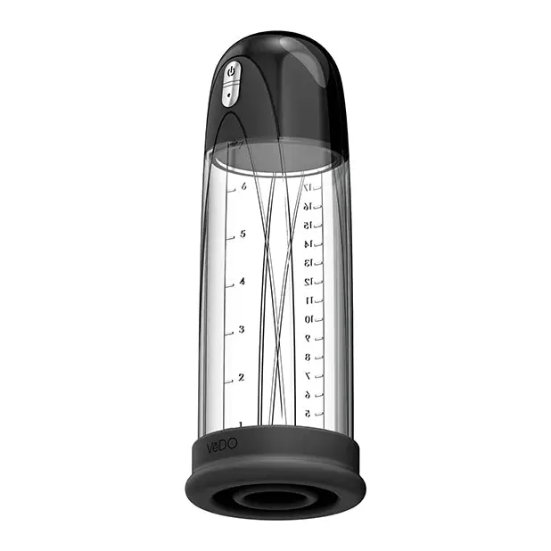 VeDO Pump Rechargeable Vacuum Penis Pump, Just Black