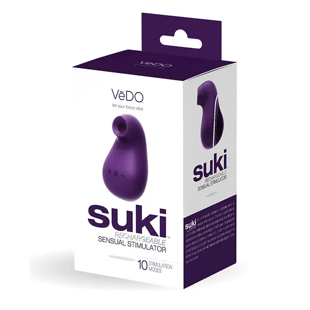 VeDO Suki Rechargeable Vibrating Sucker - Deep Purple - Stimulators