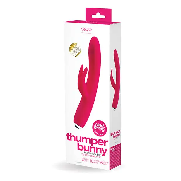 VeDO Thumper Bunny Rechargeable Dual Vibe - Pretty in Pink - Vibrators