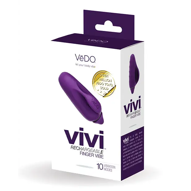 VeDO VIVI Rechargeable Finger Vibe - Deep Purple - Vibrators