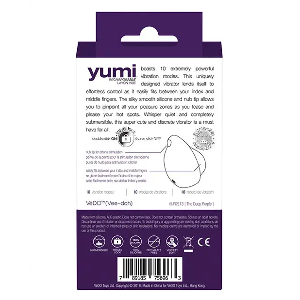 VeDO Yumi Finger Vibe - Deep Purple - Stimulators