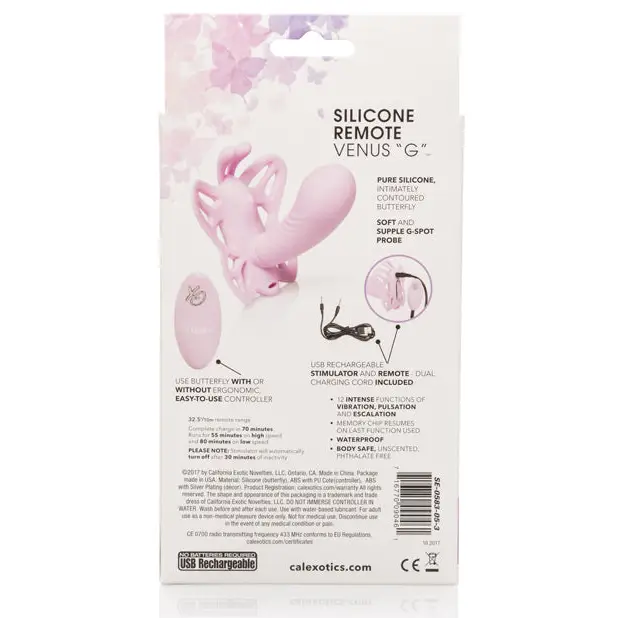 Venus Butterfly Silicone Remote Venus G, Pink