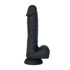 VERS Liquid Silicone Suction Dildo - Black - Dongs & Dildos