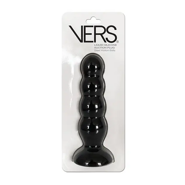 VERS Liquid Silicone Suction Plug - Black - Anal Products