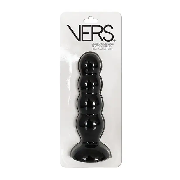 VERS Liquid Silicone Suction Plug - Black - Anal Products