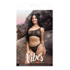 Vibes Bad Bitch One Shoulder Bling Bralette & Panty Black L/XL - Lingerie - Packaged