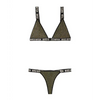 Vibes Boss Bitch Bralette & Thong Panty Black/Gold L/XL - Lingerie - Packaged