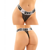 Vibes Buddy Fuck Off Lace Boy Brief & Lace Thong Black L/XL - Lingerie - Packaged