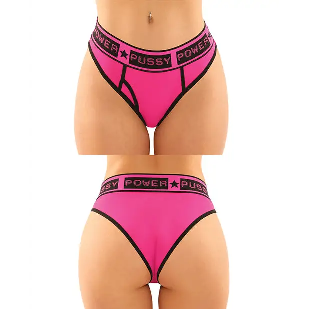 Vibes Buddy Pack Pussy Power Micro Brief & Lace Thong Pnk/Blk S/M - Lingerie - Packaged