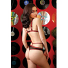 Vibes Creepin’ it Real Caged Bralette & Thong Panty Black S/M - Lingerie - Packaged
