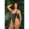 Vibes Eat Me Flash Reactive Mushroom Print Bodysuit w/Snap Closure - Black M/L - Lingerie - Packaged
