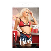 Vibes Extra Spicy Caged Bralette & Thong Chili Red S/M - Lingerie - Packaged