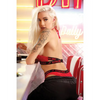 Vibes Extra Spicy Halter Bralette & Cheeky Panty Chili Red M/L - Lingerie - Packaged